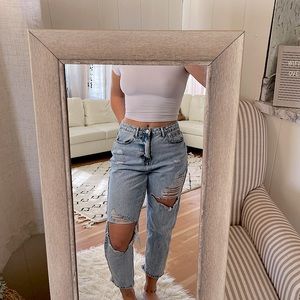 SHEIN ripped mom jeans, size medium